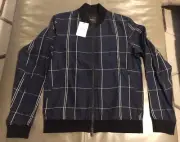 NWT Theory Articulated Bomber UL Jacket Draped Linen Navy Eclipse Small $595
