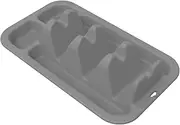 Silicone Taco Plates, Taco Shell Stand with 3 Slots, Silicone Reusable Non-Slip Food Dish with 2 Condiment Compartments for Adults Kids Family Wedding