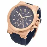 New Michael Kors MK8295 Dylan Stainless Steel Chronograph Silicone Men's Watch