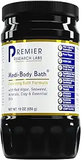 Premier Medi-Body Bath®, Whole Body Cleansing Bath Formula with Red Algae, Seaweed, Minerals, Clay & Essential Oils, 19 oz (550 g)