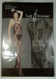 Leg Avenue Lace Open Crotch Bodystocking Style 8743 One Size Fits Most