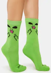 [RIPNDIP] Alien Face Mid Socks