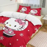 v911 Hello Kitty 3-Piece Twin Bed Set - Includes 1 Single Comforter And 2 Pillowcases Bedding - Fade Resistant Microfiber - Hello Kitty io911