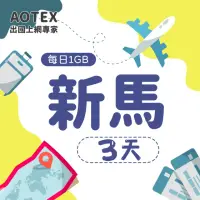 在飛比找momo購物網優惠-【AOTEX】3天新馬上網卡4G網路每日1GB高速流量(新加