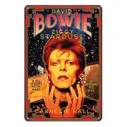 3x David Bowie Ziggy Stardust Music Rustic Metal Sign Vintage Tin Garage Bar