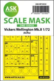 ARTSCALE 1/72 Vickers Wellington Mk.II one-sided painting mask for Airfix M72032