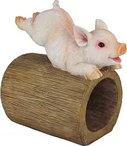 Design Toscano Hog Wild Pouncing Pig Gutter Guardian Downspout Statue