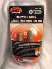 GEEK SQUAD FIREWIRE GOLD 14 FT 6-4 PIN BROCHES IEEE 1394 GS-14FW64