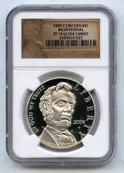 2009-P Lincoln Bicentennial Silver Proof Dollar Coin NGC PF 70 Ultra CAMEO