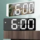 Alarm Clock Mirror Decor Digital Thermometer Temperature Multi functional