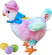 Plush Dog Toy - Chicken Laying Egg Electric Plush Dog Toy | Funny Food Dispenser Egg Chicken Interactive Pet Supplies for Outdoor, Home & Puppy