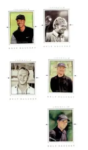 2001 Upper Deck Golf Gallery 5 Card Insert Set w/ Tiger Woods RC Jack Nicklaus +