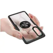 Scratchproof TPU + Acrylic Ring Bracket Protective Case for Huawei P30(Black)