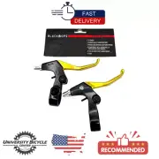 BRAKE LEVER PAIR BLACK OPS FITS 22.2MM (7/8") HANDLEBARS BLK/GOLD - NEW