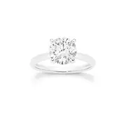 Silver 8mm Round Cz Solitaire Ring in Clear