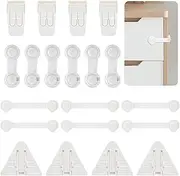Baby Locks (20-Pack) Child Safety Cabinet Proofing,Child Safety Strap Locks,Multiple Styles for Drawers, Window,Shower,Fridge,Dishwasher,Toilet Seat, Cupboard,Oven,Trash Can,No Drilling