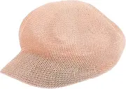 [VALICLUD] Sun Protection Hat for Women Octagonal Straw Braid Outdoor Hat Breathable and Comfortable Elegant Girl's Hat Pink