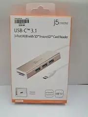 J5 creat USB-C 3port hub SD/microSD/Card Reader