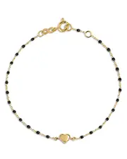 Gigi Clozeau Resin & 18K Yellow Gold Lucky Heart Pendant Bracelet