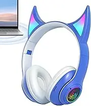 Color Changing Wireless Headphones, Lightweight Ear Headphones, Gamer Wireless Headset, Colorful Light Headphones with Wireless Connectivity and Cat Ear Design for Boys and Girls (1 Piece)