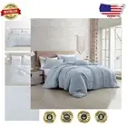 Luxury 4-Piece Light Blue King Size Comforter Set - Year-Round Comfort