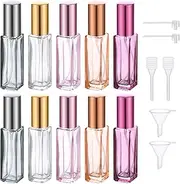 Segbeauty Perfume Atomiser 10ml, 10 Pcs Perfume Travel Bottle in Glass, Refillable Small Spray Bottle, Leakproof and Portable, for Traveling and Outgoing