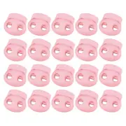 Plastic Spring Cord Locks, 20Pcs Shoe Lace Tie Lock (Light Pink)