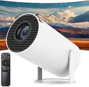 Mini Projector - 2025 Upgraded Portable Projector with WiFi 6 & Bluetooth 5.2, 4k Projector with Native 1080P & 4K Support, with HDMI/USB/PS5/Smartphone/Laptop Compatibility