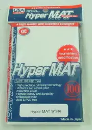 KMC Hyper-Mat Standard Size White USA Card Sleeves (100 pcs) KMCHM2055
