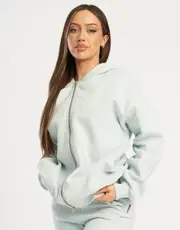 Essential Zip-Up Hoodie - Light Blue