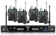 Debra ST-202 in-Ear Monitoring System, UHF Professional Wireless Stereo IEM System with Body Packs and Headsets, 560-590 MHz Transmitter and Receiver for Studio Live Performance, Musician, Speech (4