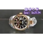 ROLEX勞力士326933天行者 半金黑色面盤 18K香檳金+不鏽鋼材質42M勞力士錶原廠CAL.9001自動上鍊機械