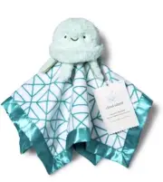 Cloud Island Small Security Blanket Lovey Plush Jellyfish Satin Trim Target NWT