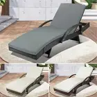 Livsip Outdoor Sun Lounger Rattan Wicker Lounge Day Bed Garden Patio Furniture