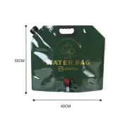 Leakproof Folding Water Storage Bag for Camping 9L Capacity Khaki/ArmyGreen