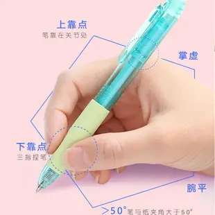 晨光熱可擦中性筆按動式優握學生用摩易擦黑色/晶藍色0.5mm可擦式水筆自帶橡皮寫錯即擦子彈頭針管型中性筆