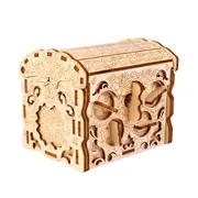 Escapewelt Secret Treasure Box Wooden 3D Puzzle Model Kit