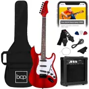 39" Cherry Red Electric Guitar Kit w/ Amp, Case, Strap, Picks, Whammy – Full Set