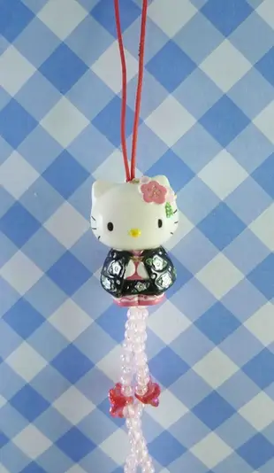 【震撼精品百貨】Hello Kitty 凱蒂貓~七國限定版手機吊飾-京都(黑)