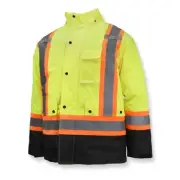 Radians, Inc. Men's Bomber Jacket, Hi Viz Green/Black, XL