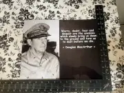 GENERAL DOUGLAS MACARTHUR FAMOUS QUOTE 11x14 PHOTO PRINT WORRY DOUBT FEAR ...