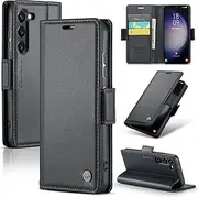 [SINIANL] Samsung Galaxy S23 Plus Wallet Case with RFID Blocking, Samsung S23 Plus Case Wallet for Women Men with Card Holder Magnetic Clasp Kickstand Leather Book Folio Case for Galaxy S23 Plus Black