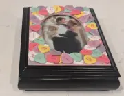 Reuge/Symphony Musical Picture Frame box-“Because I Love You”