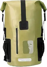 [koolsoo] 55L Liters Waterproof Backpack Dry Pack PVC with Chest Strap Ergonomic Design Dry Sack for Fishing Camping Wear Resistant