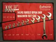 SAE Open End 4-Way Angle Wrench Set 3/8" to 1-1/4" 14 Extreme Torque ETC 2008