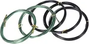 Parliky 5 Pack Aluminum 1.5mm x 5m Black Green for DIY Jewelry Crafts and Gardening Projects