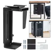 Black Under Desk PC Mount bracket PC Tower holder Computer Tower Holder Stand