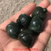 5pcs Natural Aquatic agate Pine Cones Quartz Crystal Carved Skull Realistic