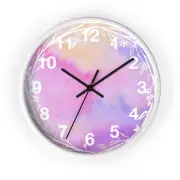 Purple Watercolor Wall Clock