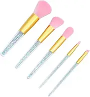 Beaupretty 5pcs Transparent Handle Makeup Brush Professional Cosmetics Brushes for Liquid Foundation Powder and Eyebrow Application for Women Daily and